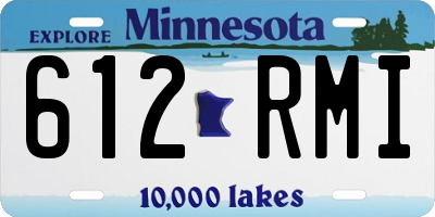 MN license plate 612RMI