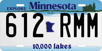 MN license plate 612RMM