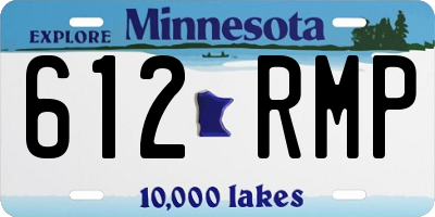 MN license plate 612RMP