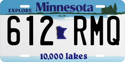 MN license plate 612RMQ