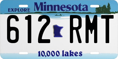 MN license plate 612RMT