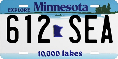 MN license plate 612SEA