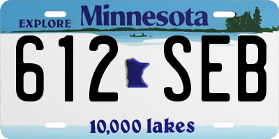 MN license plate 612SEB