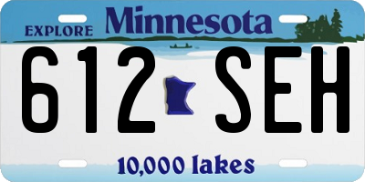 MN license plate 612SEH