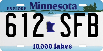 MN license plate 612SFB