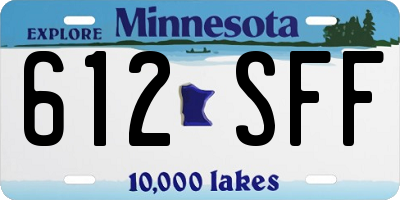 MN license plate 612SFF