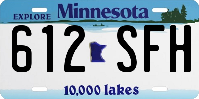 MN license plate 612SFH