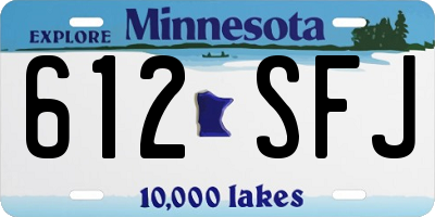 MN license plate 612SFJ