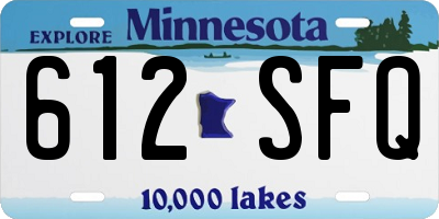 MN license plate 612SFQ