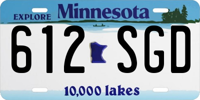 MN license plate 612SGD