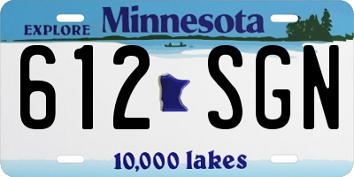 MN license plate 612SGN