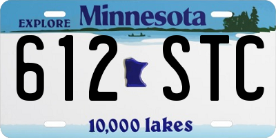 MN license plate 612STC