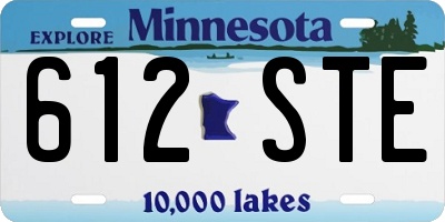 MN license plate 612STE