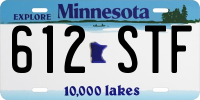 MN license plate 612STF