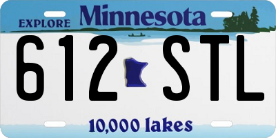 MN license plate 612STL