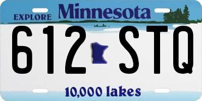 MN license plate 612STQ