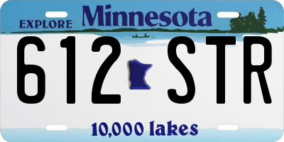 MN license plate 612STR