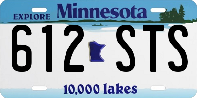 MN license plate 612STS