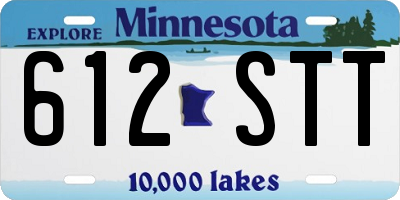 MN license plate 612STT