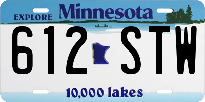 MN license plate 612STW