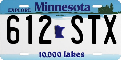 MN license plate 612STX