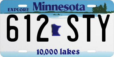 MN license plate 612STY