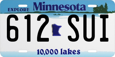 MN license plate 612SUI