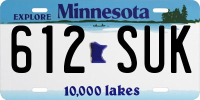MN license plate 612SUK