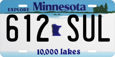 MN license plate 612SUL