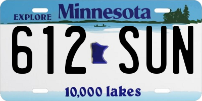 MN license plate 612SUN