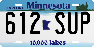 MN license plate 612SUP