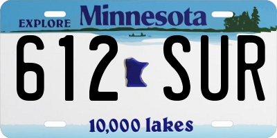 MN license plate 612SUR