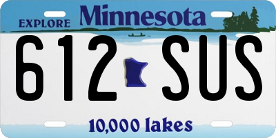 MN license plate 612SUS