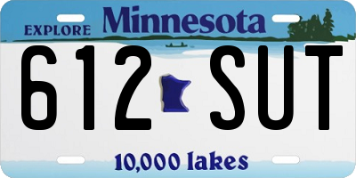 MN license plate 612SUT