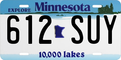 MN license plate 612SUY
