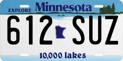 MN license plate 612SUZ