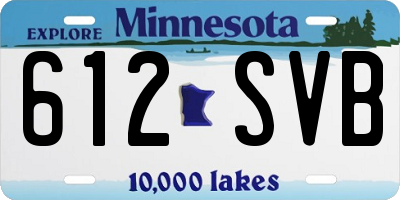 MN license plate 612SVB