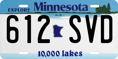 MN license plate 612SVD