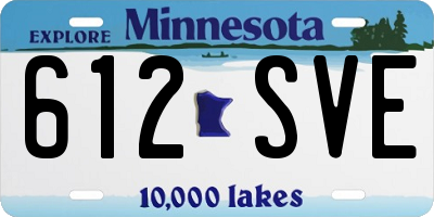 MN license plate 612SVE