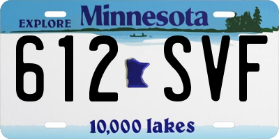 MN license plate 612SVF