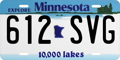 MN license plate 612SVG