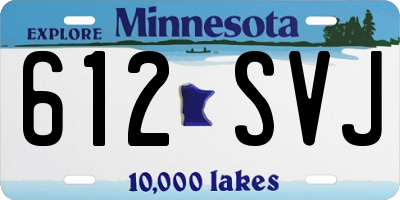MN license plate 612SVJ