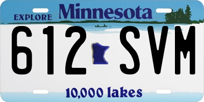 MN license plate 612SVM