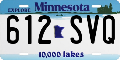 MN license plate 612SVQ