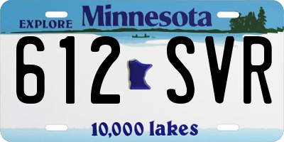 MN license plate 612SVR
