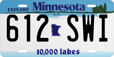 MN license plate 612SWI
