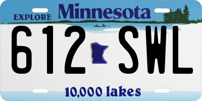 MN license plate 612SWL