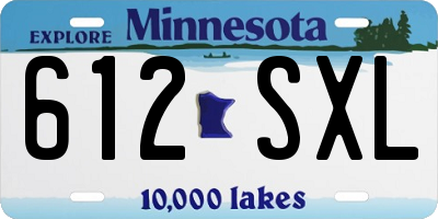 MN license plate 612SXL