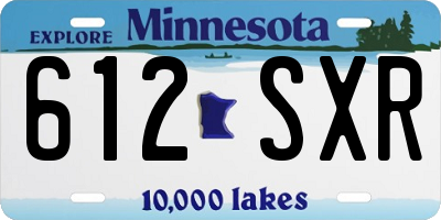 MN license plate 612SXR
