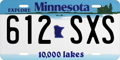 MN license plate 612SXS